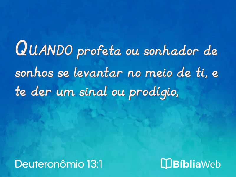 Deuteronômio 13:1 em imagem para compartilhar