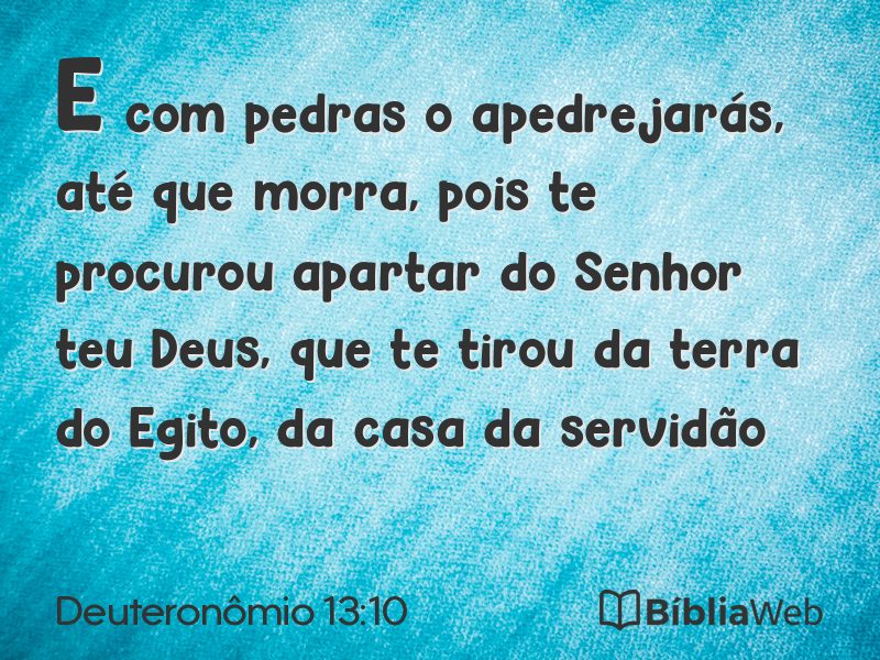Deuteronômio 13:10 em imagem para compartilhar