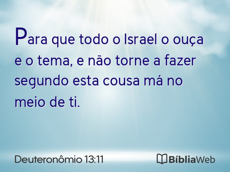 Deuteronômio 13:11 em imagem para compartilhar