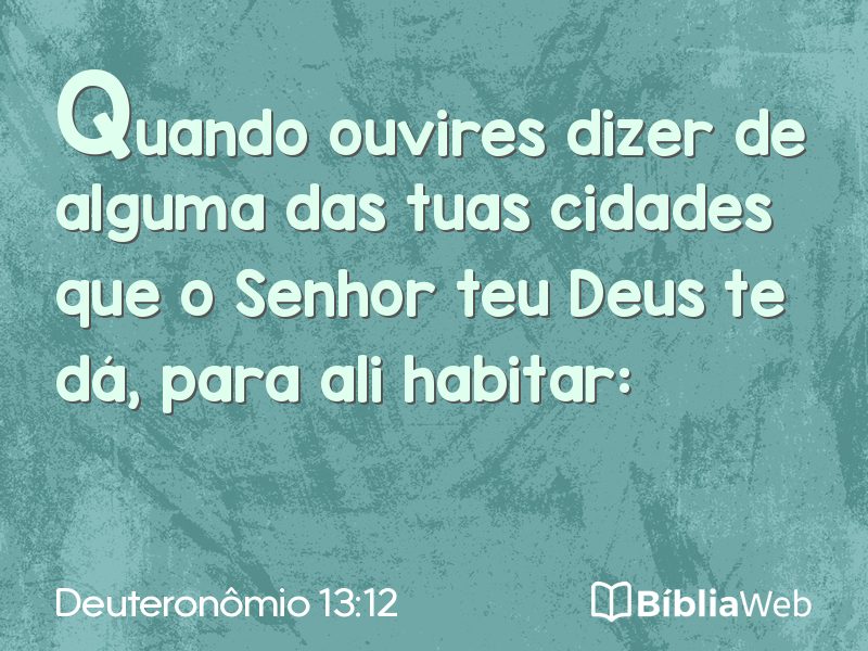Deuteronômio 13:12 em imagem para compartilhar