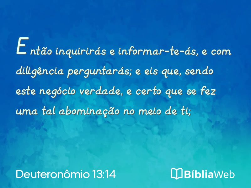 Deuteronômio 13:14 em imagem para compartilhar