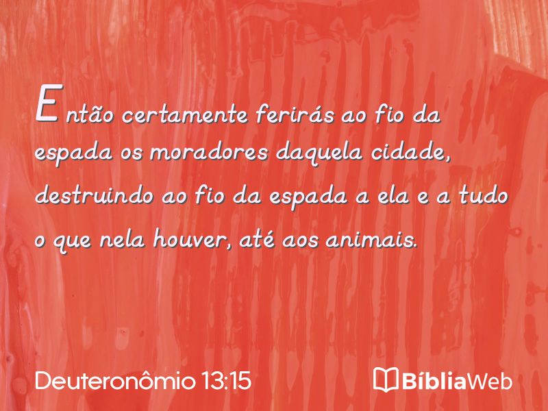 Deuteronômio 13:15 em imagem para compartilhar