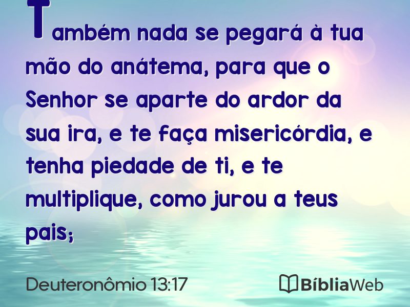 Deuteronômio 13:17 em imagem para compartilhar