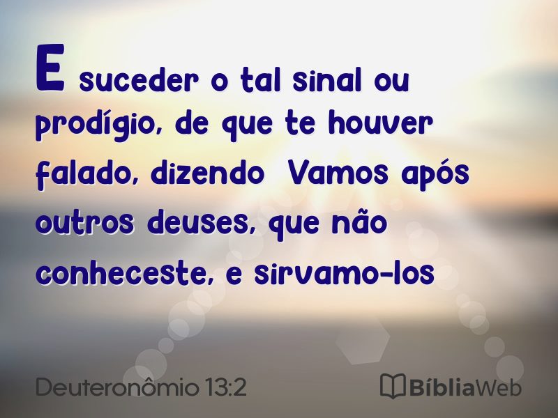 Deuteronômio 13:2 em imagem para compartilhar