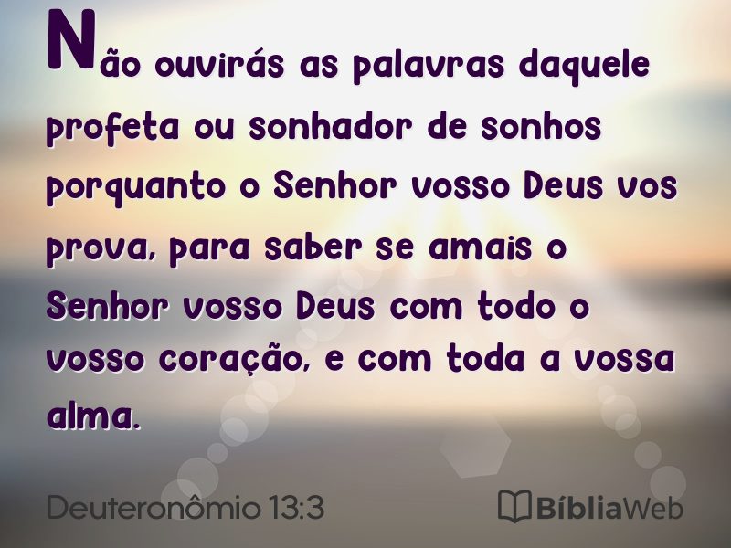 Deuteronômio 13:3 em imagem para compartilhar