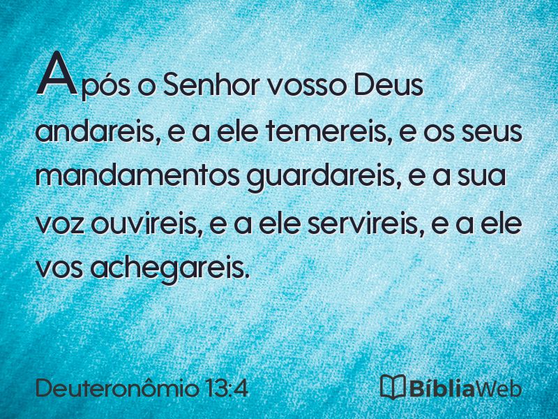 Deuteronômio 13:4 em imagem para compartilhar