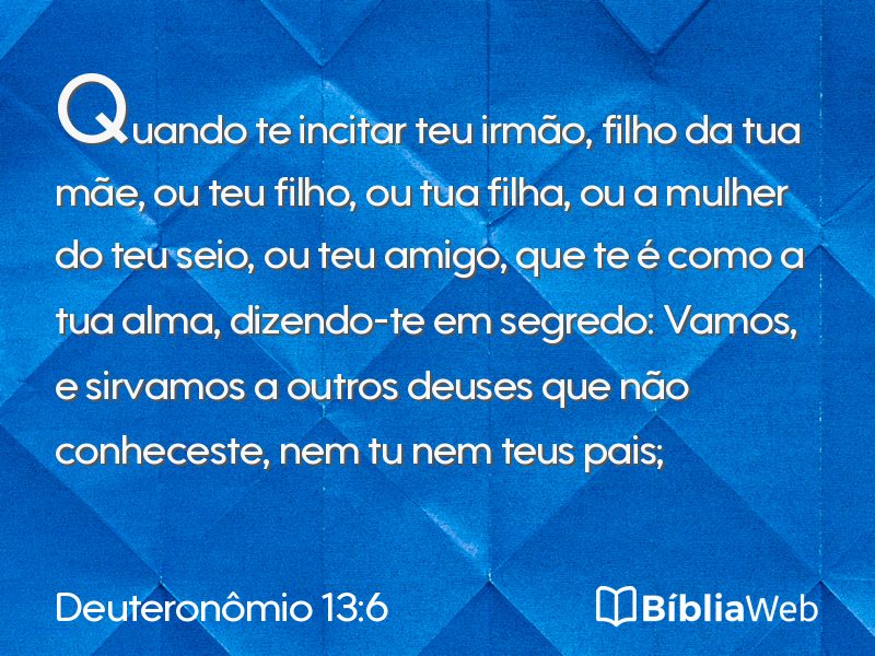 Deuteronômio 13:6 em imagem para compartilhar