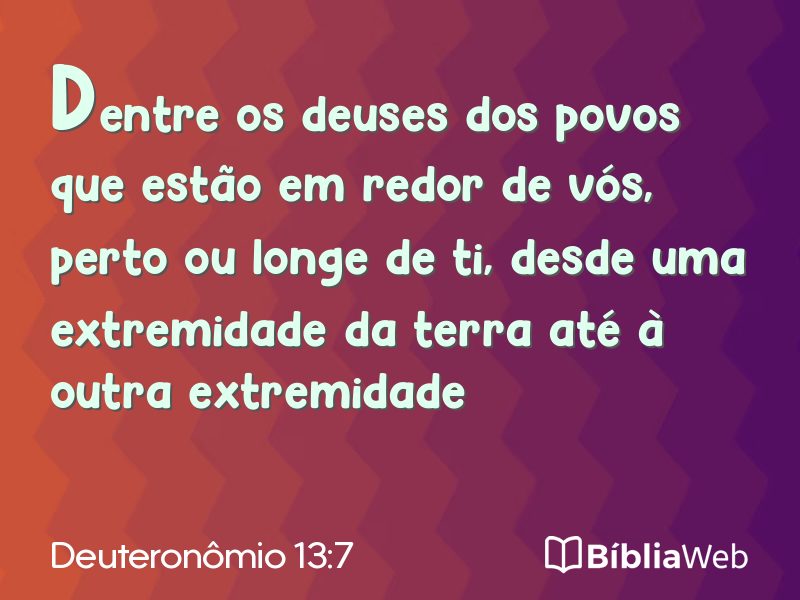 Deuteronômio 13:7 em imagem para compartilhar