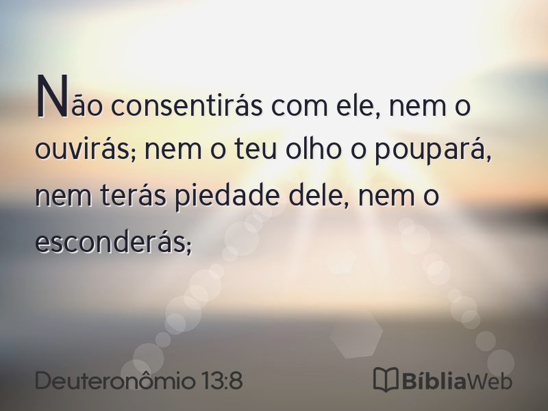 Deuteronômio 13:8 em imagem para compartilhar
