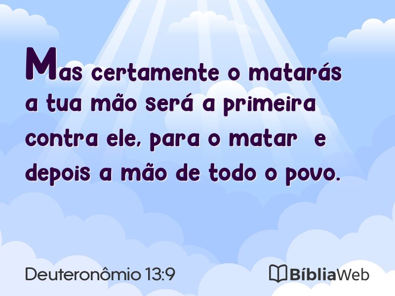 Deuteronômio 13:9 em imagem para compartilhar