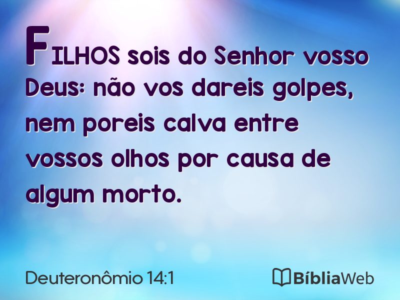 Deuteronômio 14:1 em imagem para compartilhar