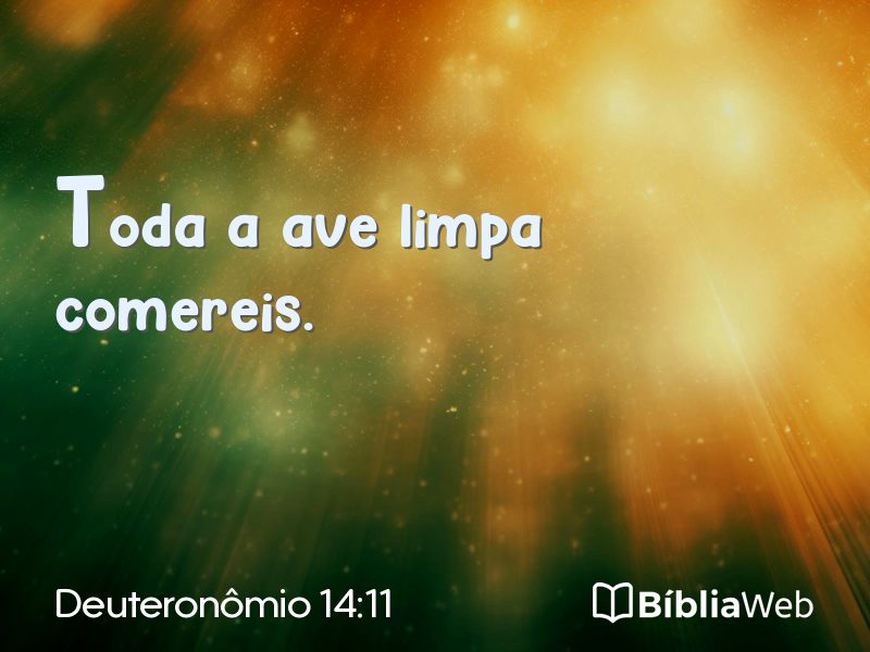 Deuteronômio 14:11 em imagem para compartilhar
