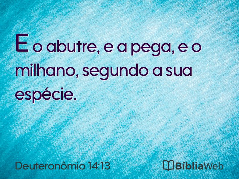 Deuteronômio 14:13 em imagem para compartilhar