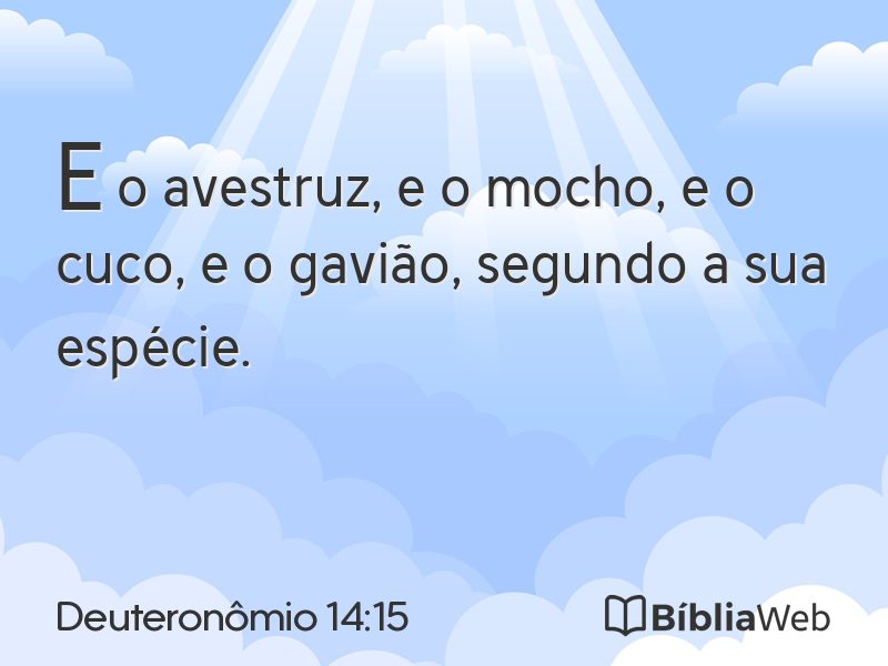 Deuteronômio 14:15 em imagem para compartilhar
