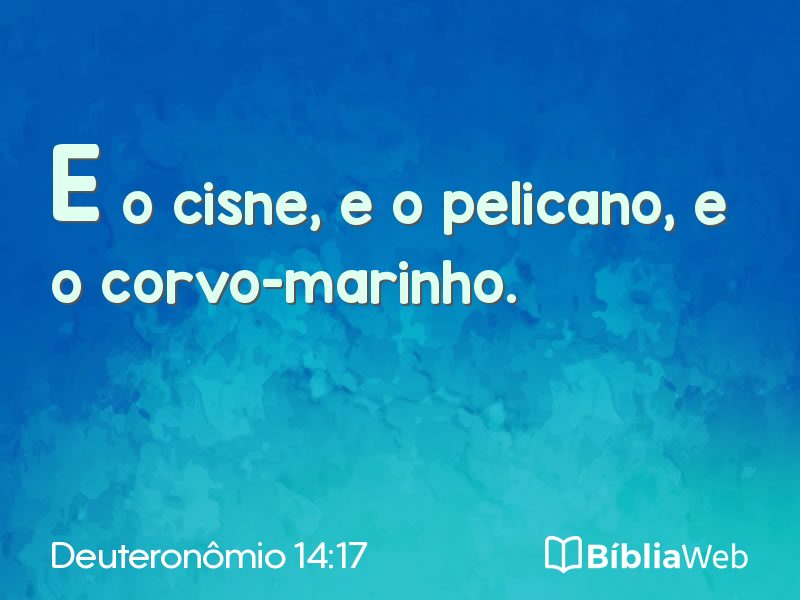 Deuteronômio 14:17 em imagem para compartilhar