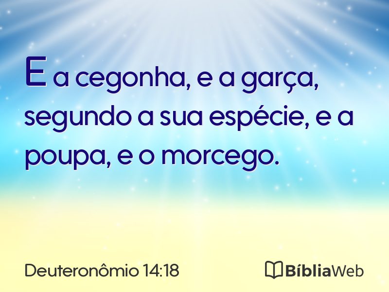 Deuteronômio 14:18 em imagem para compartilhar