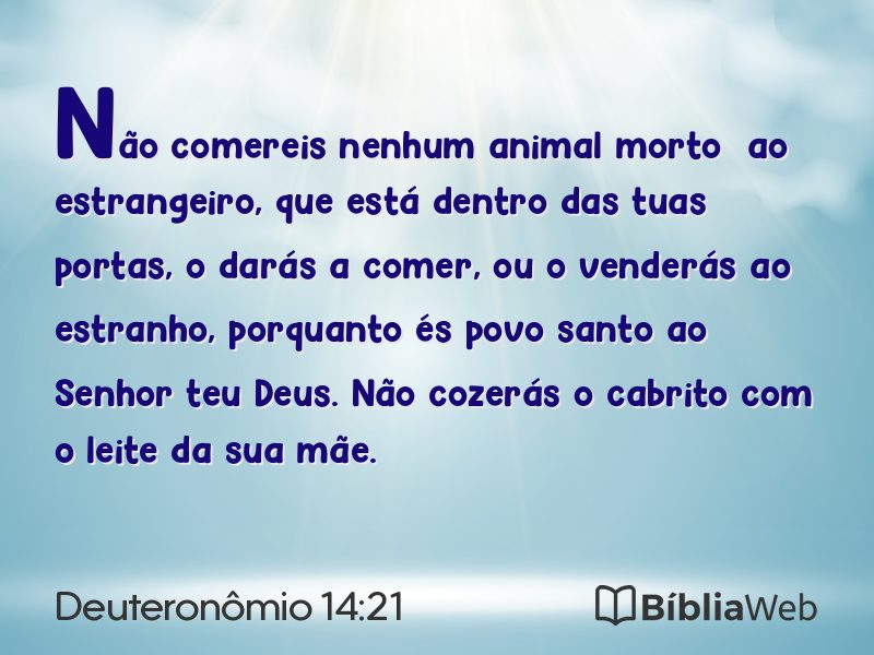 Deuteronômio 14:21 em imagem para compartilhar