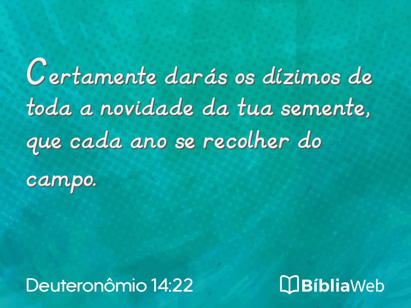 Deuteronômio 14:22 em imagem para compartilhar
