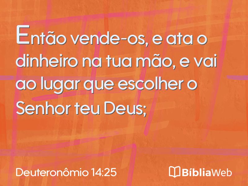 Deuteronômio 14:25 em imagem para compartilhar