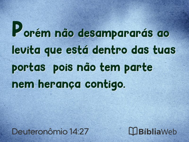 Deuteronômio 14:27 em imagem para compartilhar