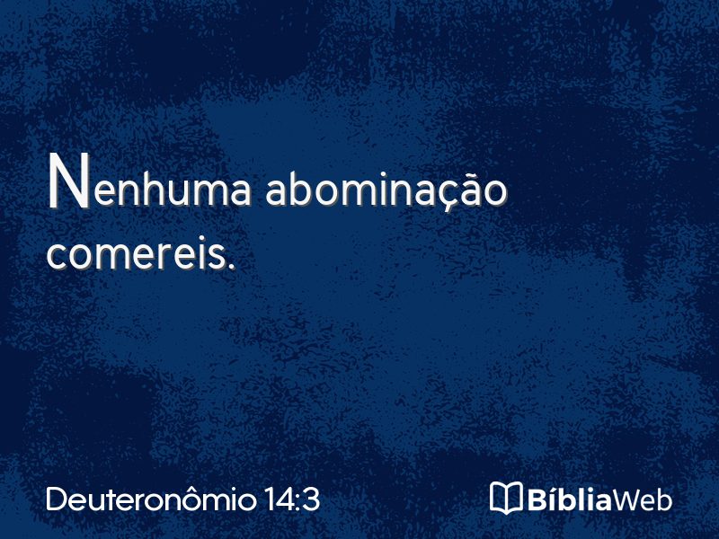 Deuteronômio 14:3 em imagem para compartilhar