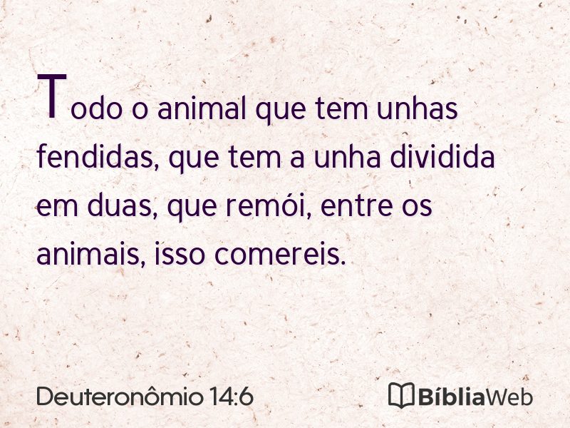 Deuteronômio 14:6 em imagem para compartilhar