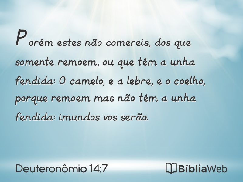 Deuteronômio 14:7 em imagem para compartilhar