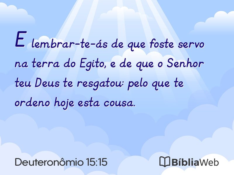 Deuteronômio 15:15 em imagem para compartilhar