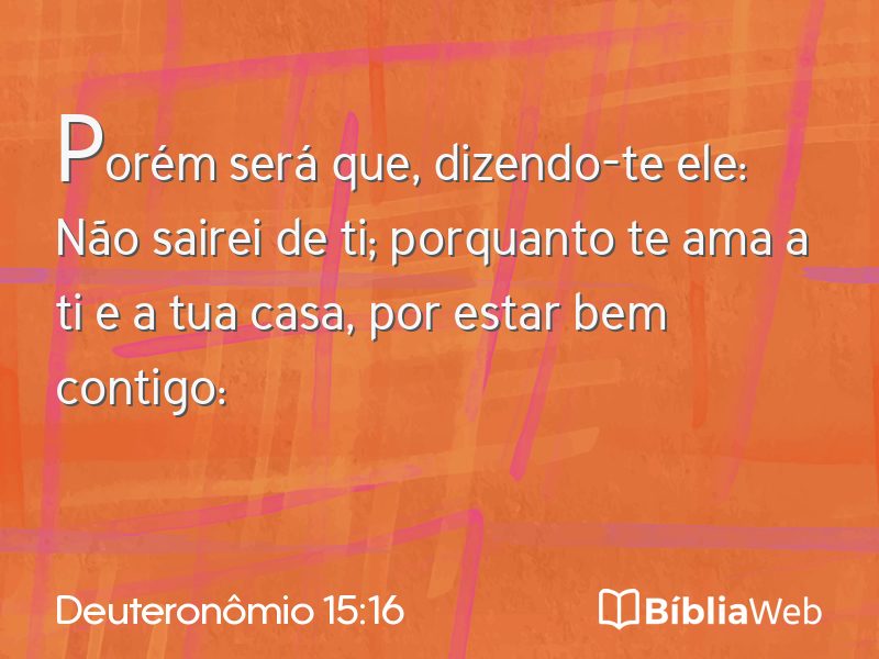 Deuteronômio 15:16 em imagem para compartilhar