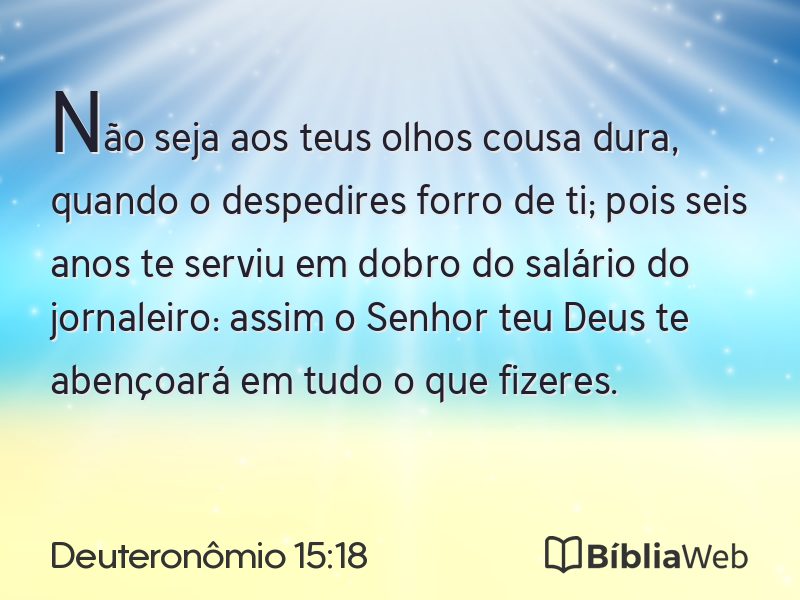 Deuteronômio 15:18 em imagem para compartilhar