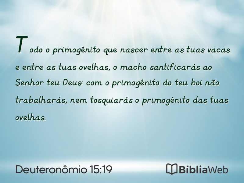 Deuteronômio 15:19 em imagem para compartilhar