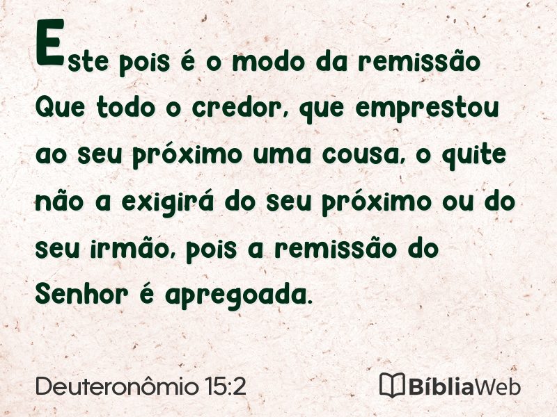 Deuteronômio 15:2 em imagem para compartilhar