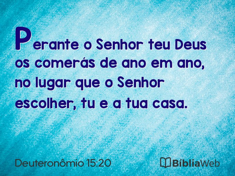Deuteronômio 15:20 em imagem para compartilhar