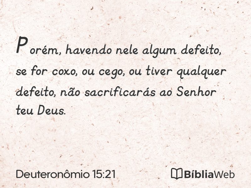Deuteronômio 15:21 em imagem para compartilhar