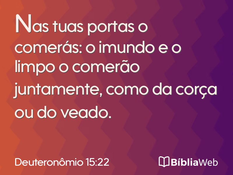 Deuteronômio 15:22 em imagem para compartilhar