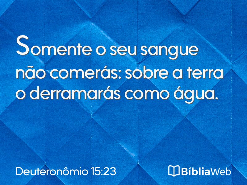 Deuteronômio 15:23 em imagem para compartilhar