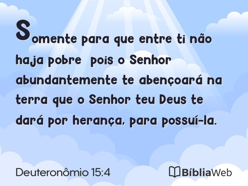 Deuteronômio 15:4 em imagem para compartilhar