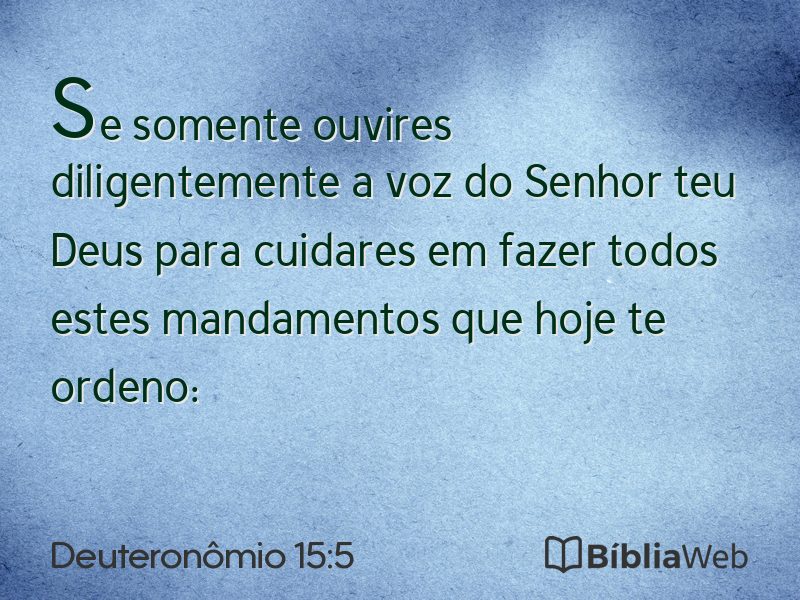 Deuteronômio 15:5 em imagem para compartilhar