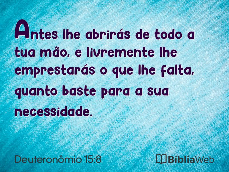 Deuteronômio 15:8 em imagem para compartilhar