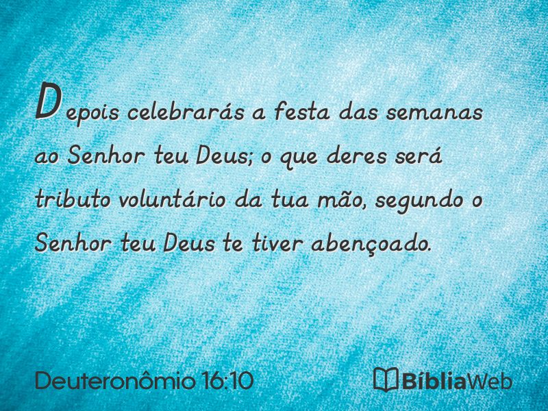Deuteronômio 16:10 em imagem para compartilhar
