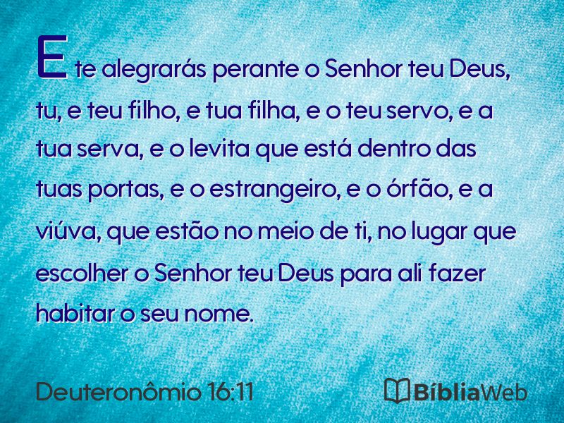 Deuteronômio 16:11 em imagem para compartilhar