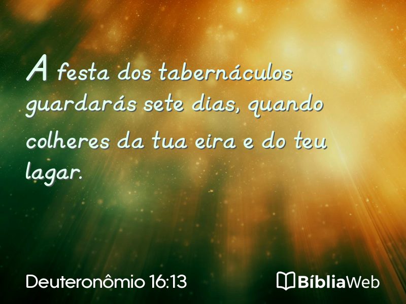 Deuteronômio 16:13 em imagem para compartilhar