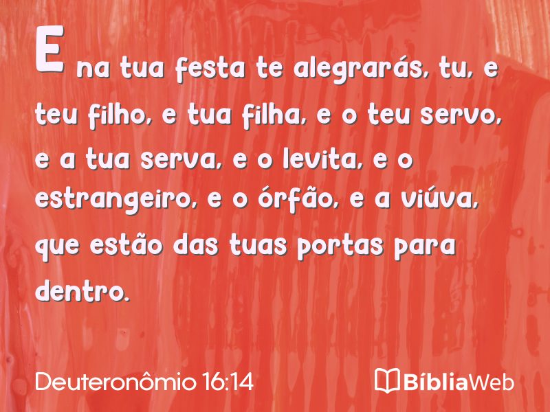 Deuteronômio 16:14 em imagem para compartilhar