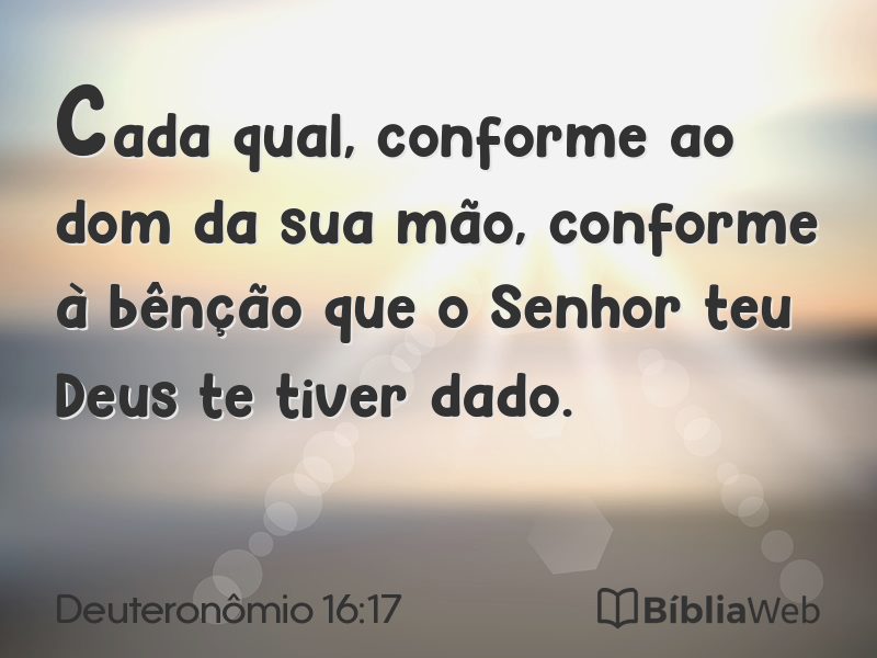 Deuteronômio 16:17 em imagem para compartilhar