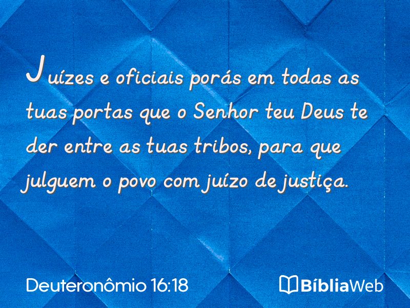 Deuteronômio 16:18 em imagem para compartilhar