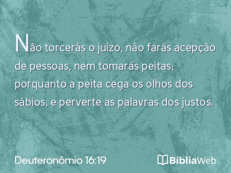 Deuteronômio 16:19 em imagem para compartilhar