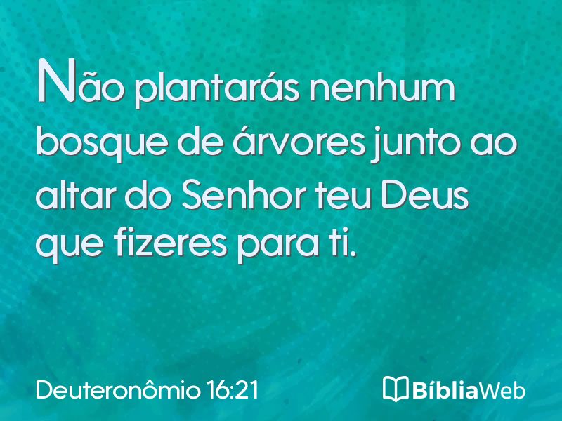 Deuteronômio 16:21 em imagem para compartilhar