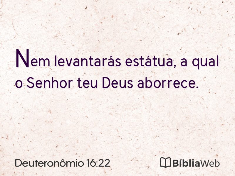 Deuteronômio 16:22 em imagem para compartilhar