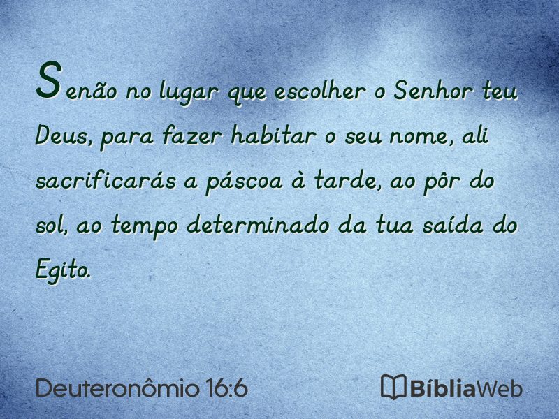 Deuteronômio 16:6 em imagem para compartilhar