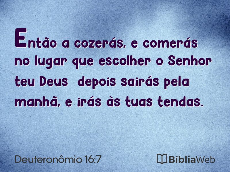 Deuteronômio 16:7 em imagem para compartilhar